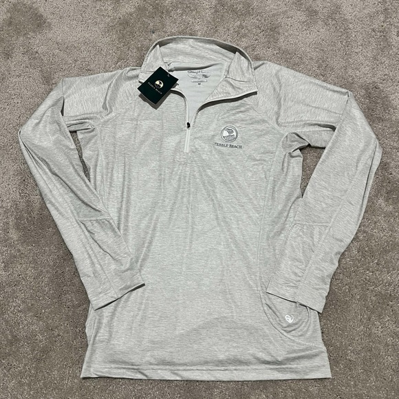Pebble Beach New Straight Down Performance Women's 1/4 Zip Top Gold Shirt Size M - Picture 1 of 10